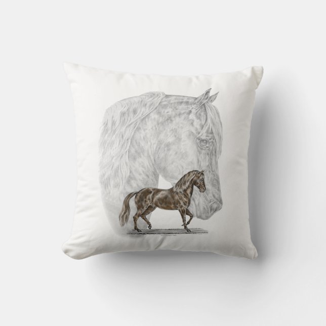 Paso Fino Horse Art Cushion (Front)