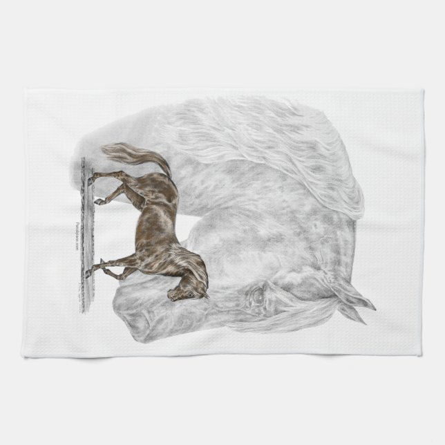 Paso Fino Horse Art Tea Towel (Horizontal)
