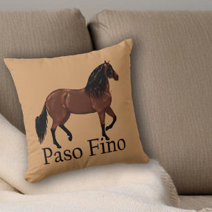 Paso Fino Horse Illustration Equestrian Cushion