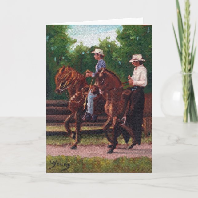 Paso Fino Horses Blank Greeting Card (Front)