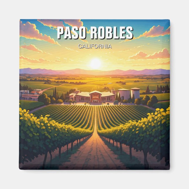 Paso Robles California Central Coast Magnet (Front)