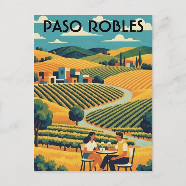 Paso Robles California Central Coast Postcard (Front)