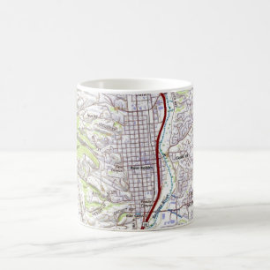 Paso Robles, California Map Coffee Mug