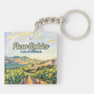 Paso Robles California Vineyard Central Coast Key Ring