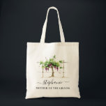Paso Robles Vineyard Winery Mother of the Groom Tote Bag<br><div class="desc">An elegant wedding set featuring watercolor grapevine in rustic brown, green, purple hues. Perfect for a vineyard or winery wedding. Mother of the groom will definitely love these personalised tote bags. I was dreaming of Paso Robles while designing this wedding stationary set, that's why the name... If you need any...</div>