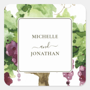Paso Robles Vineyard Winery Wedding Envelope Seals