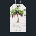 Paso Robles Vineyard Winery Wedding Favours Gift Tags<br><div class="desc">An elegant wedding invitation set featuring watercolor grapevine in rustic brown, green, purple hues. Perfect for a vineyard or winery wedding. Match your welcome sign, menus, table numbers and gift tags for a streamlined look. I was dreaming of Paso Robles while designing this wedding stationary set, that's why the name......</div>