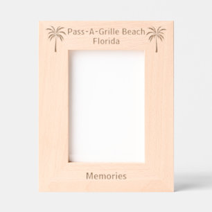 Pass-A-Grille Beach Florida Laser Engraved frame