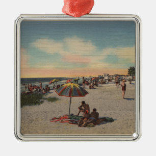 Pass-a-Grille Beach, Florida - Sunbathers on Metal Ornament