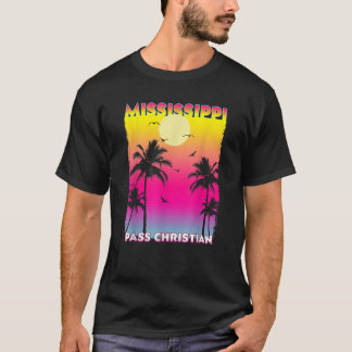 Pass Christian Mississippi MS summer vintage Sunse T-Shirt