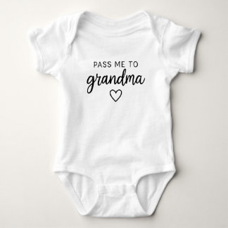 Pass Me to Grandma,Adorable Baby Bodysuit