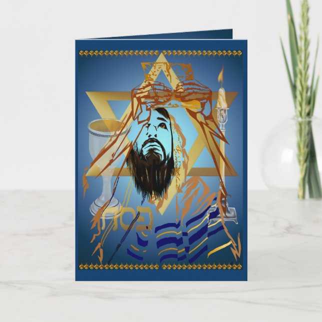 Pass Over Collage Blue Card (Front)