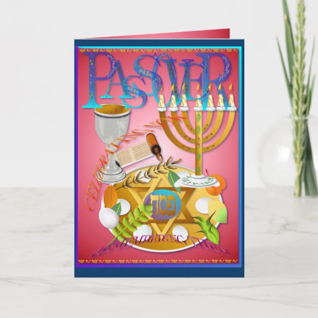 Pass Over Seder Card (Front)