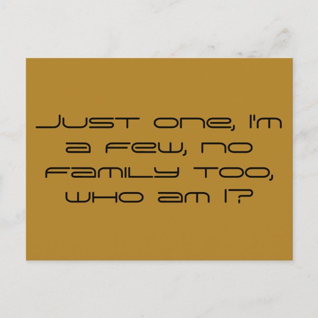 pass phrase from clone club geometric --just one, postcard (Front)