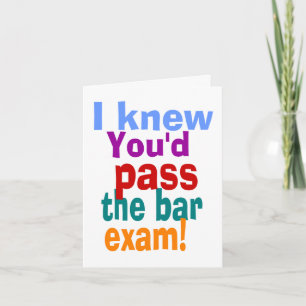 pass the bar exam card