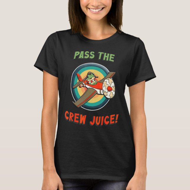 Pass The Crew Juice Top For Flight Attendants & Ca (Front)