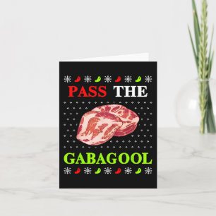 Pass the Gabagool Tacky Ugly Christmas  For Men Wo Card