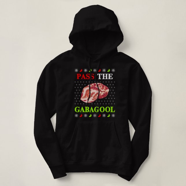 Pass the Gabagool Tacky Ugly Christmas Sweater For (Design Front)