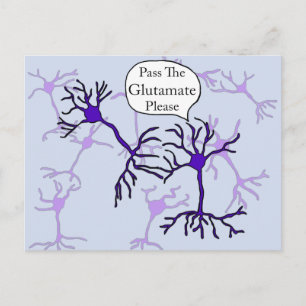 Pass The Glutamate Neuron Postcard