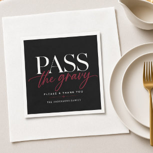 Pass the Gravy Please Personalised Thanksgiving Napkin