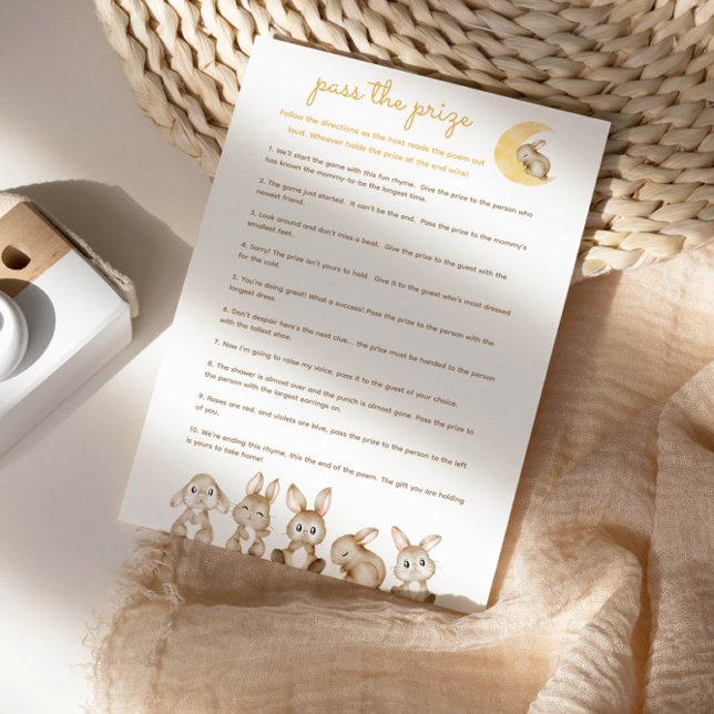 Pass the Prize Baby Shower Game - Bunny Rabbit (Creator Uploaded)