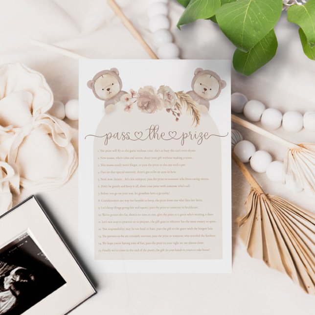 Pass the Prize Twins Teddy Bear Baby Shower Game (Creator Uploaded)