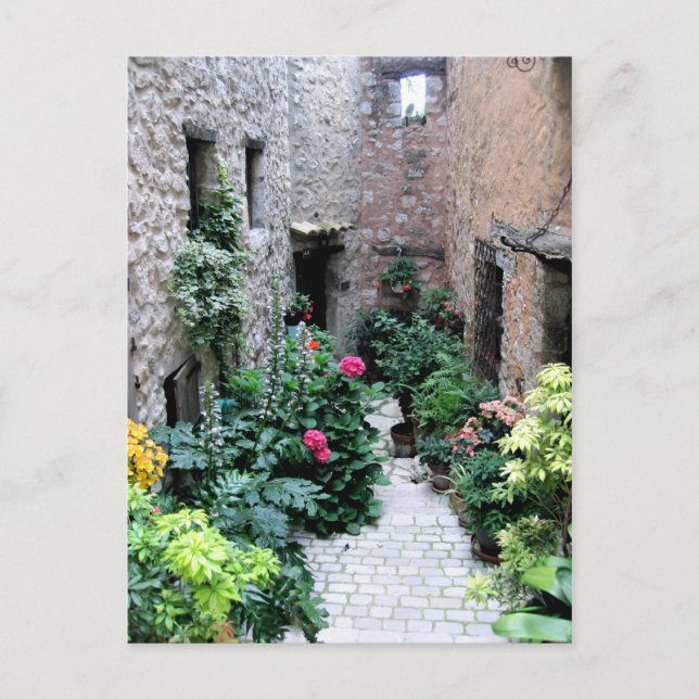 Passageway in La Turbie, France Postcard (Front)