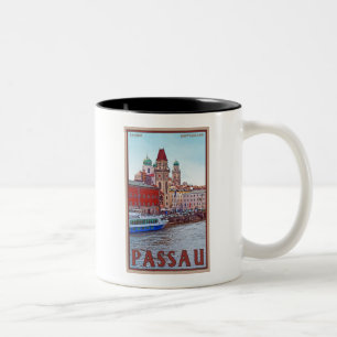 Passau - Donau Waterfront Two-Tone Coffee Mug