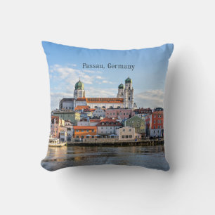 Passau, Germany cityscape photograph Cushion