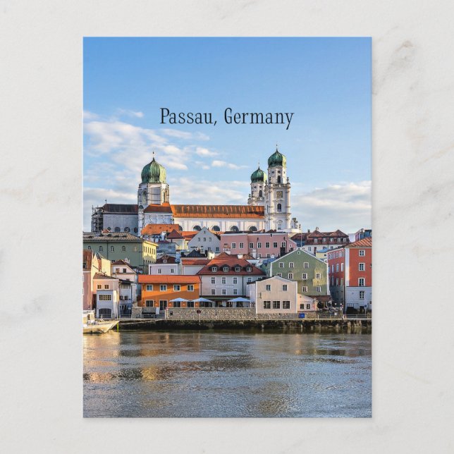 Passau, Germany cityscape photograph Postcard (Front)