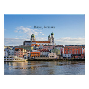 Passau, Germany cityscape photograph Poster