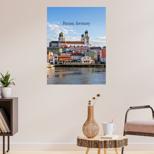 Passau, Germany cityscape photograph Poster (Living Room 3)