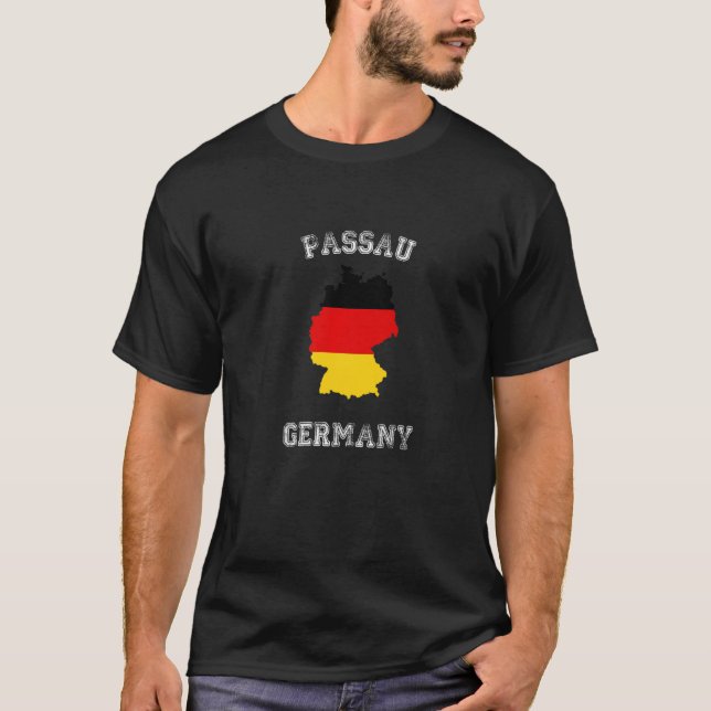 Passau Germany Classic Germany Flag Map T-Shirt (Front)