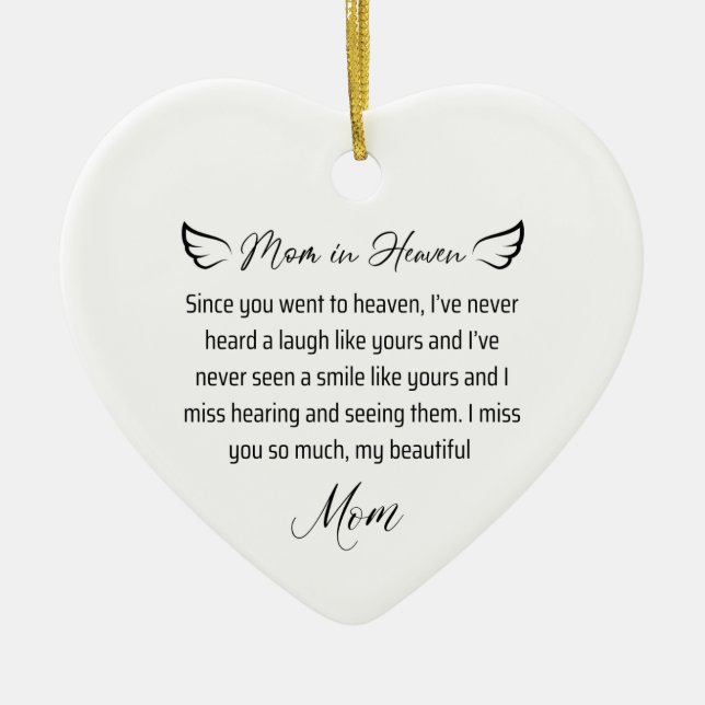 passed away missing my mum in heaven Birthday  Ceramic Ornament (Front)