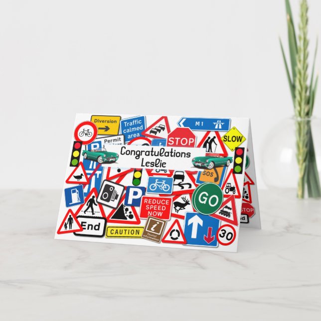 Passed Driving Test Congratulations Card (Front)