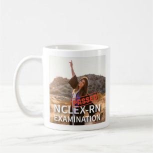 passed nclex rn exam personalized photo nurse gift coffee mug