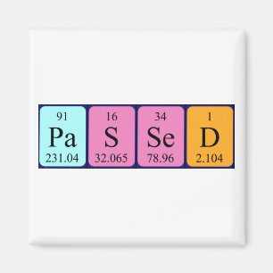 Passed periodic table name magnet