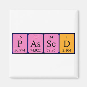 Passed periodic table name magnet