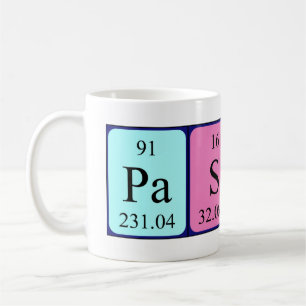 Passed periodic table name mug