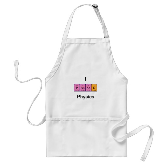 Passed physics periodic table name apron (Front)