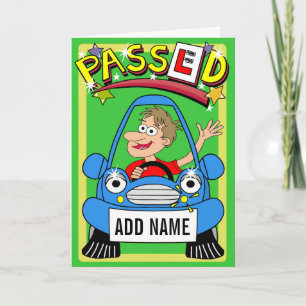 Passed test, name can be placed in number plate ca card