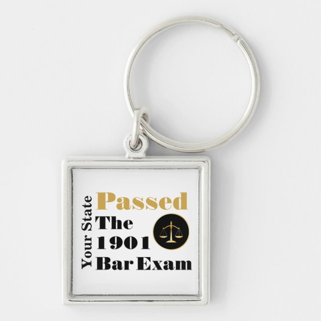 Passed the Bar Exam (Customize State & Year) Key Ring (Front)