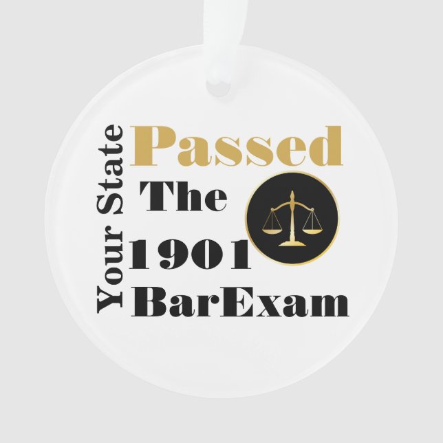 Passed the Bar Exam (Customize State & Year) Ornament (Front)
