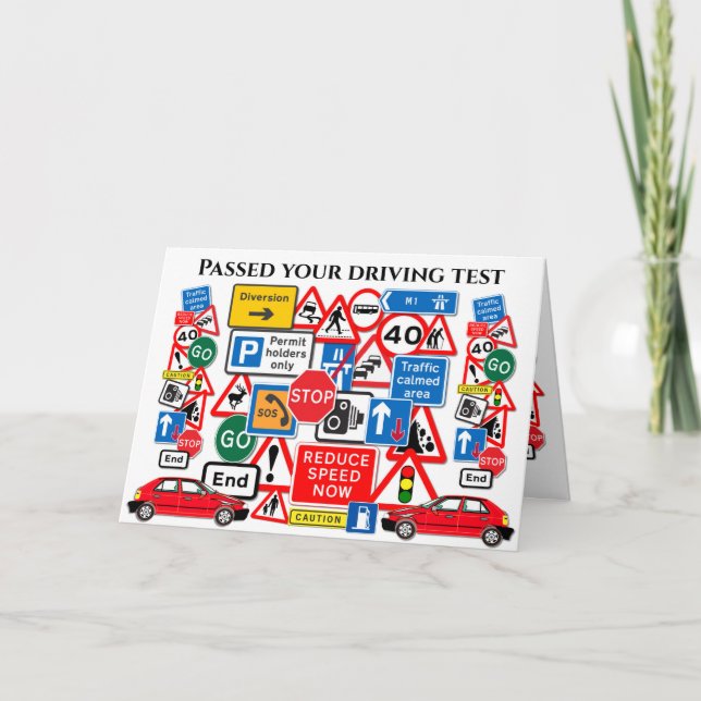 Passed your Driving Test ~ Congratulations! Card (Front)