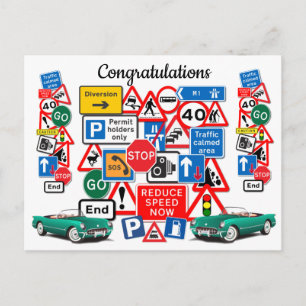 Passed your Driving Test ~ Congratulations! Postcard