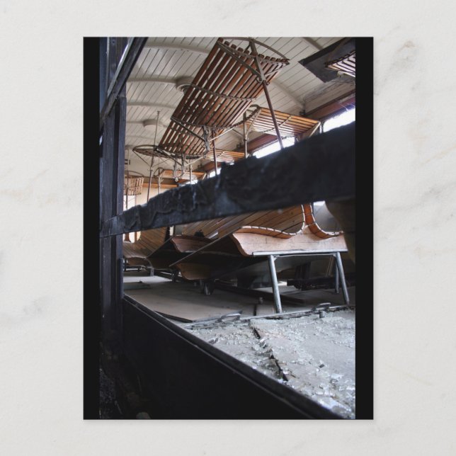 Passenger cars wooden walls removed Le Mastrou P Postcard (Front)