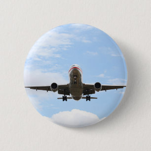 Passenger Plane 6 Cm Round Badge