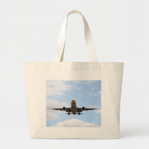 Passenger Plane Large Tote Bag