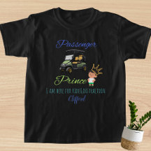 "Passenger Prince" personalised kid boy golf theme