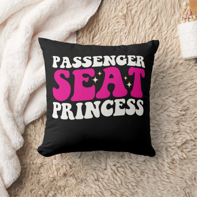 Passenger Seat Princess Girl Car Groovy Retro Cushion (Blanket)